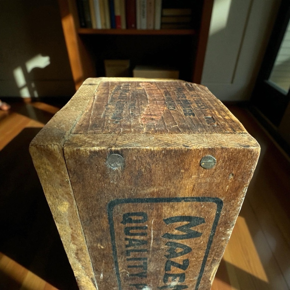 Vintage Wooden Crate MazeMade Quality Products Rustic Farmhouse Advertising Box - Picture 7 of 8